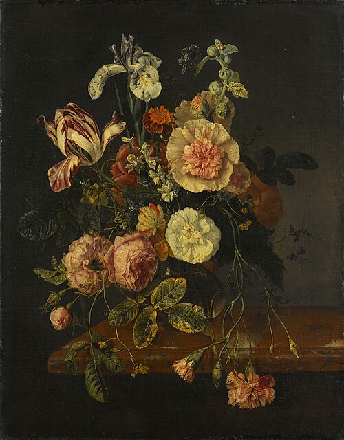 Still life with flowers, 1700, Jacob van Walscapelle