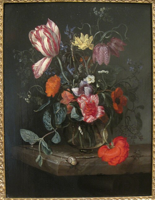 Flowers in a Vase, 1700, Jacob van Walscapelle