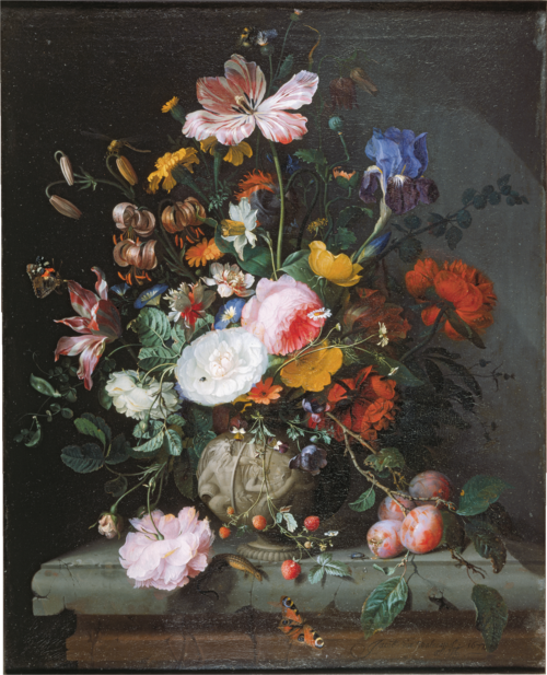 Still Life with Bouquet of Flowers, 1677, Jacob van Walscapelle