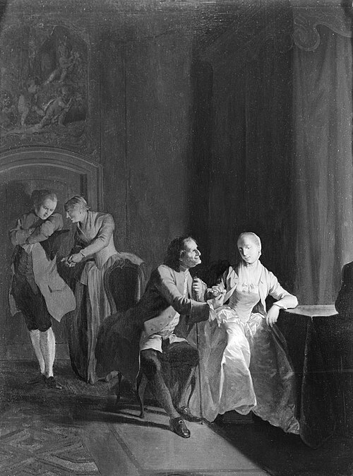 Interieur met figuren, 1770, Jacobus Buys