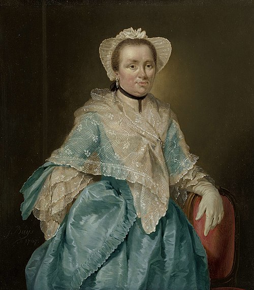 Portrait of Elisabeth Troost (1730-1790), 1767, Jacobus Buys