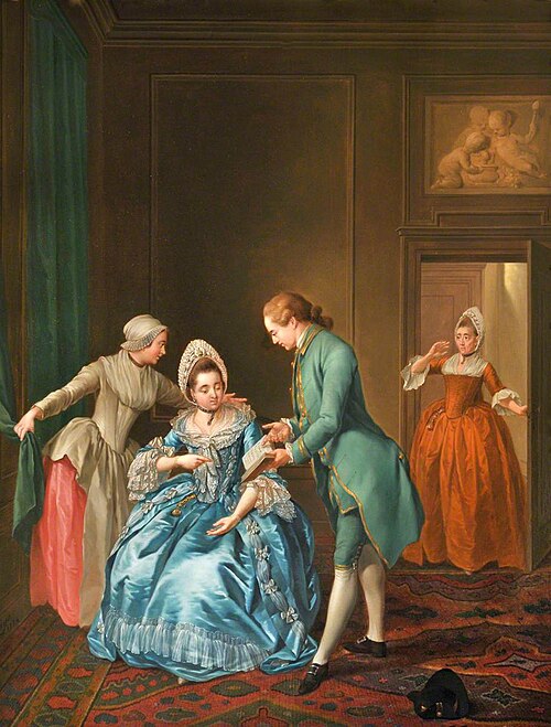 The French Lesson Interrupted, 1774, Jacobus Buys