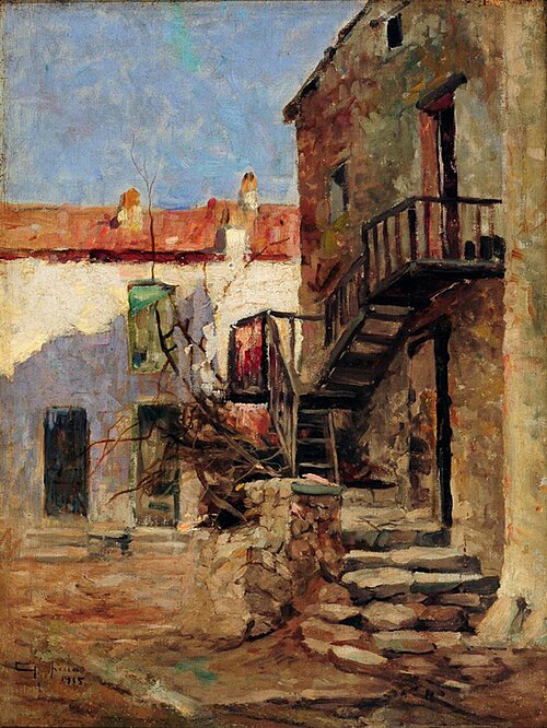 Houses in Piana (Corsica, France), 1915, Antônio Parreiras