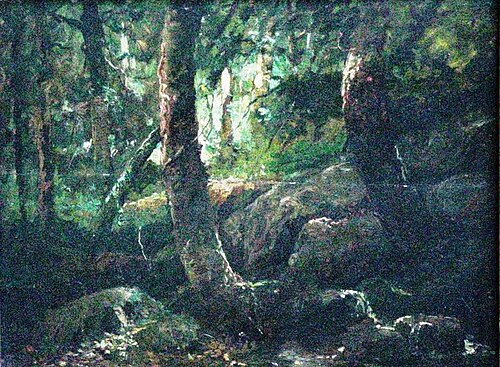 Interior of a forest (Study for "Sertanejas"?), 1896, Antônio Parreiras