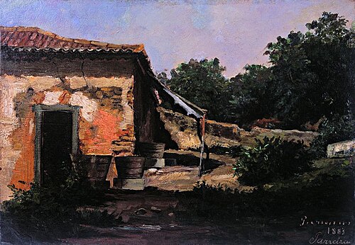 My first oil study, 1883, Antônio Parreiras
