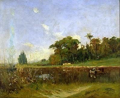 Paisagem (Friburgo), 1888, Antônio Parreiras