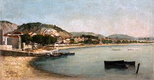 Botafogo Beach on the day of the regatta, 1886, Antônio Parreiras
