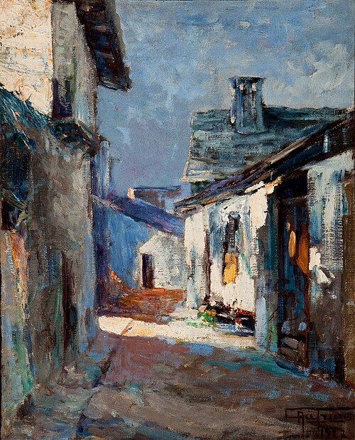 Velhas casas (Paisagem), 1922, Antônio Parreiras