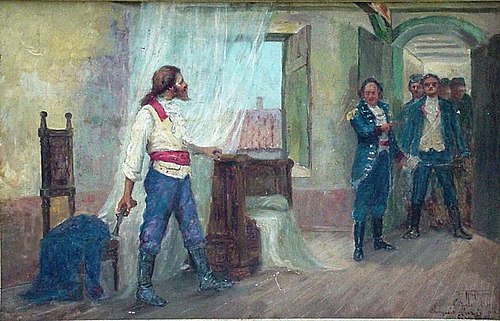 Prisão de Tiradentes - Paris, França (Estudo), 1910, Antônio Parreiras