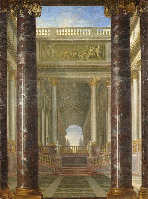 Perspective of gardens, 1677, Jacques Rousseau