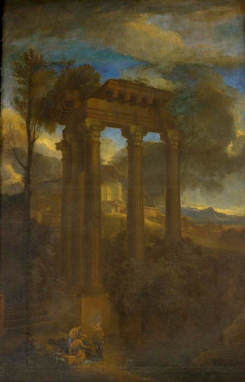 A Classical Landscape with Ruins, 1690, Jacques Rousseau