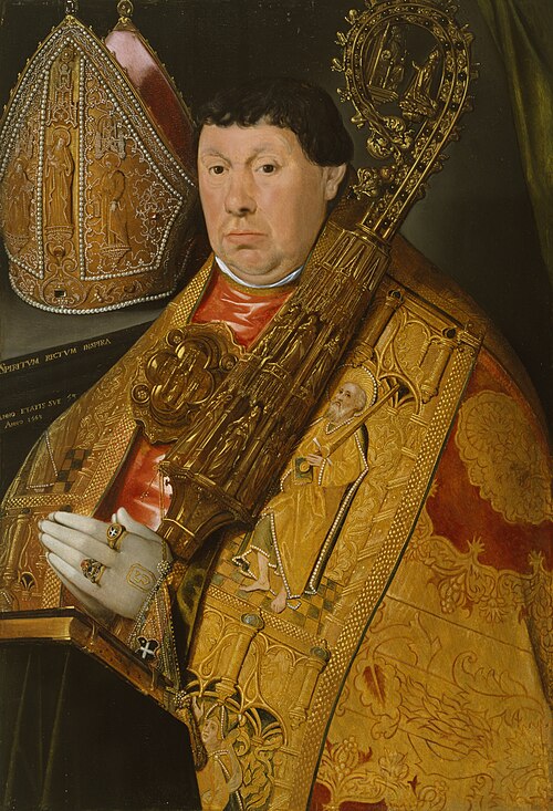Portret van Nicolaus a Spira (1510-10 juli 1568), abt van de norbertijner abdij te Grimbergen (1543-, 1563, Jacob de Punder