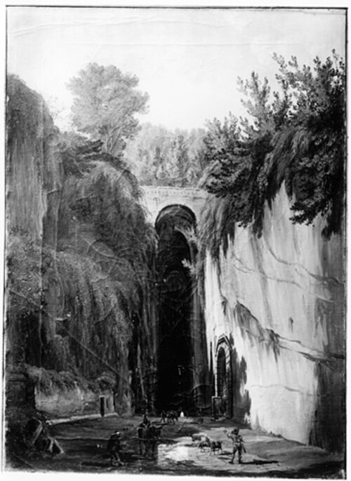 Die Grotte des Posillip bei Neapel, 1817, Jakob Wilhelm Huber