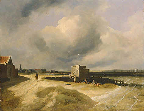 View of Irishtown from Sandymount, , James Arthur O'Connor