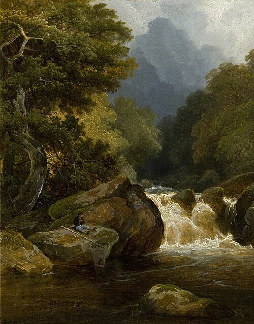Wooded Glen with an Angler, 1831, James Arthur O'Connor