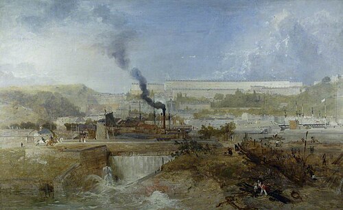 Clifton from the Overfall Dam, 1837, James Baker Pyne