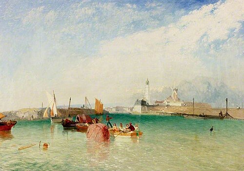 The Harbour, Littlehampton, West Sussex, 1851, James Baker Pyne