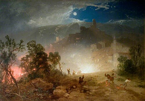 Night Fête at Olevano, 1853, James Baker Pyne