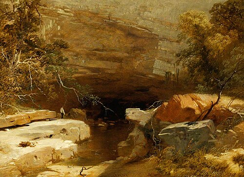 Landscape, Porth-yr-Ogof, Vale of Neath, , James Baker Pyne