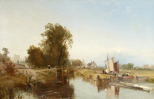 The Old Lock, Windsor, 1837, James Baker Pyne