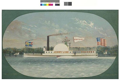 The Steamboat Jenny Lind, 1850, James Bard