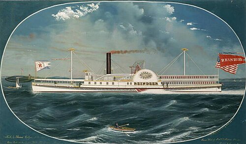 Steamboat "Reindeer", 1850, James Bard
