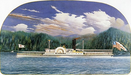 Niagara, Hudson River steamboat built 1845., 1852, James Bard