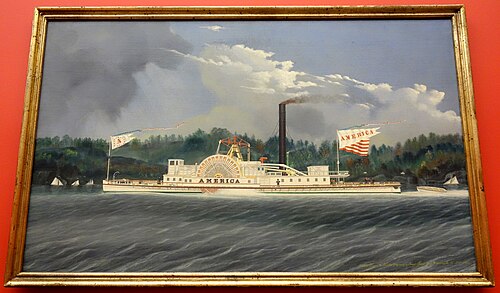 America, a Hudson River towboat, 1852, James Bard
