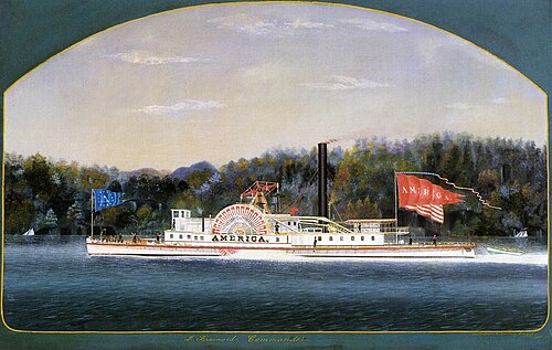 America, sidewheel steamboat, built 1853, 1853, James Bard