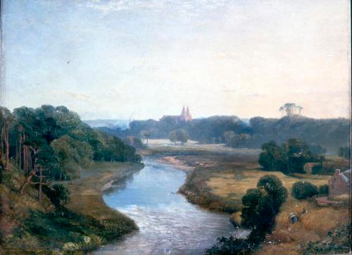 View of St Machar's from the River Don, , James Cassie