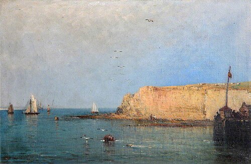 Chalk Cliffs, Coast of Sussex, 1877, James Cassie
