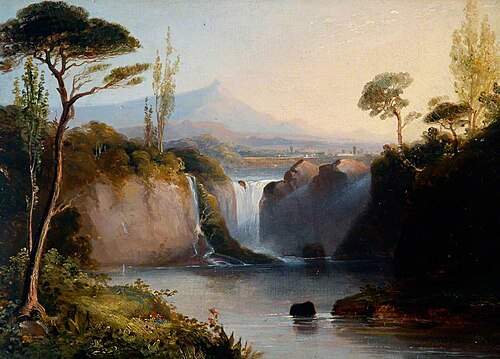 Italian Landscape with Waterfall, , James Cassie