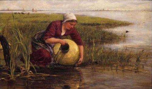 The Milkmaid of Maas, 1877, James Clarke Hook