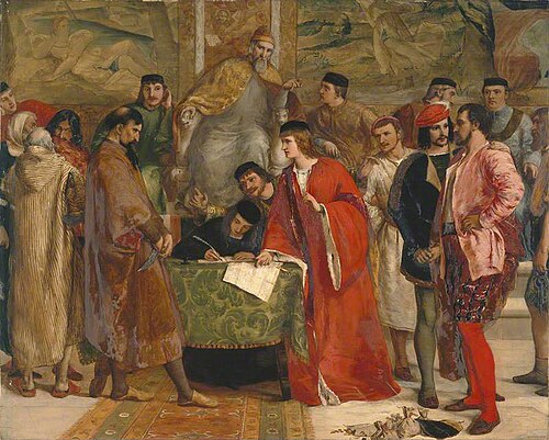 The Defeat of Shylock, 1850, James Clarke Hook