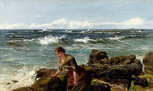 Gathering Limpets, 1886, James Clarke Hook