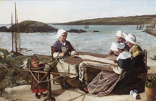 Breton fishermen's wives, 1864, James Clarke Hook