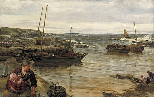 Home with the Tide, 1880, James Clarke Hook