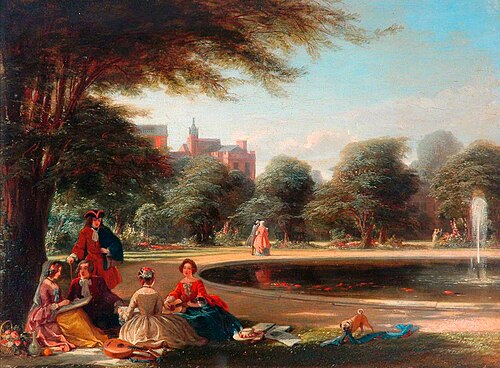 Hampton Court, the Fountain, , James Digman Wingfield