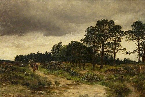 Moorland Road with Cattle, 1870, James Docharty