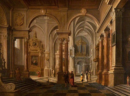 An Imaginary Church Interior, 1645, Bartholomeus van Bassen