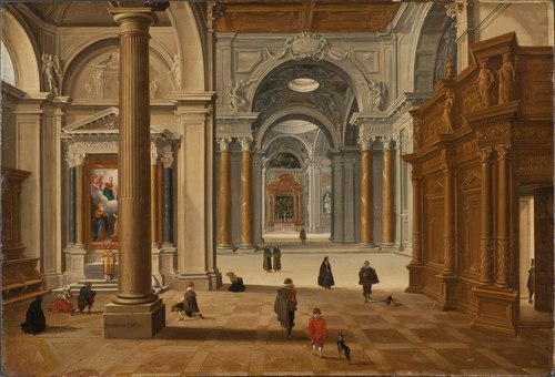 Interior of a Baroque Church, 1602, Bartholomeus van Bassen