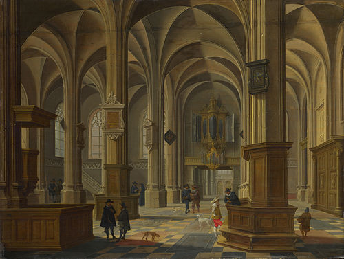 Interior of St Cunerakerk, Rhenen, 1638, Bartholomeus van Bassen