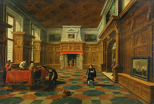 Interieur mit Figuren, 1628, Bartholomeus van Bassen