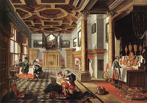 Renaissance Interior with Banqueters, 1620, Bartholomeus van Bassen