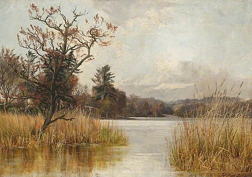 Early Spring on Monreith Loch, Wigtownshire, 1887, James Faed