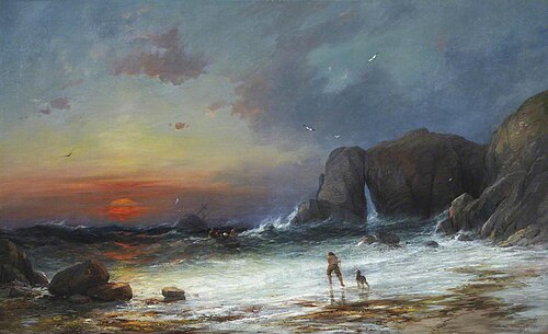 Shipwreck at Sunset, 1856, James Francis Danby