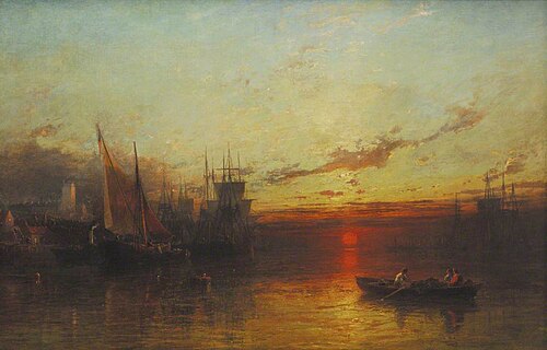 The Thames at Sunset, 1869, James Francis Danby