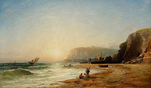 East Cliff, Hastings, 1845, James Francis Danby