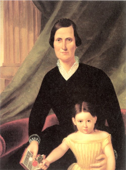 Mrs Gerrit P. Judd and her Daughter Juliet Isabel, 1850, James Gay Sawkins