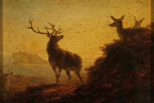 Sketch of Deer - Evening, 1860, James William Giles